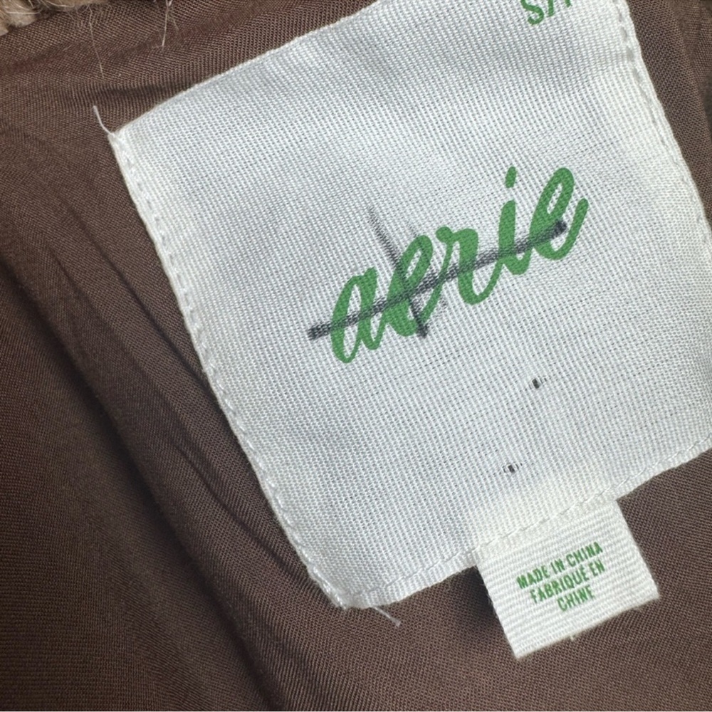 Aerie Faux Fur Vest in Chocolate Brown - Picture 3 of 6